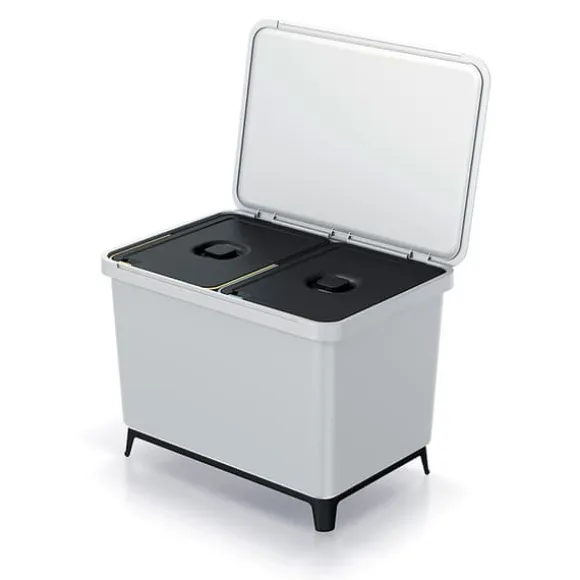 Keden Återvinningstunna 2x23l Systema 56x39x41 Cm Silver