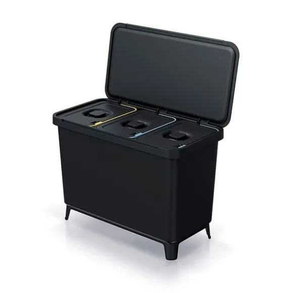 Keden Återvinningstunna 3x10l Systema 57x29x41 Cm Silver
