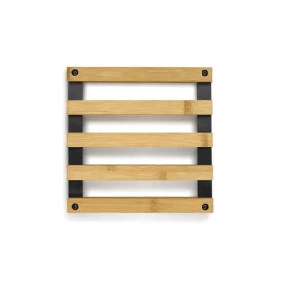 KELA Tapis Kiril 20x20 cm svart bambu KL-12595