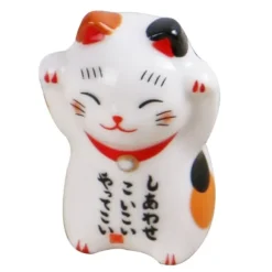 Keramiska Cat Chopstick Rests Set - Mini Kitten Ornaments för japansk servis