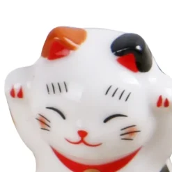 Keramiska Cat Chopstick Rests Set - Mini Kitten Ornaments för japansk servis