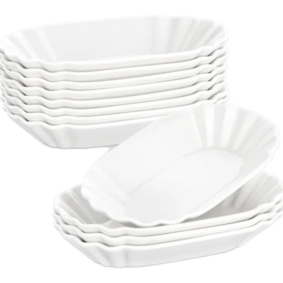Keramiska Snacksfat, Oval Form, Stabil Design,16 Bit
