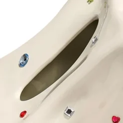 Keramisk näsduksask hållare dekorativ elegant ansiktsnäsduk servettdispenser för matsal beige