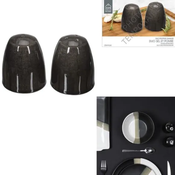 KERAMISK SALT- OCH PEPPARSKAKARE Set Negro