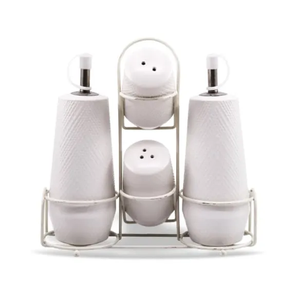 Keramiskt kryddset 5 delar MAESTRO WHITE MR-20002-04S