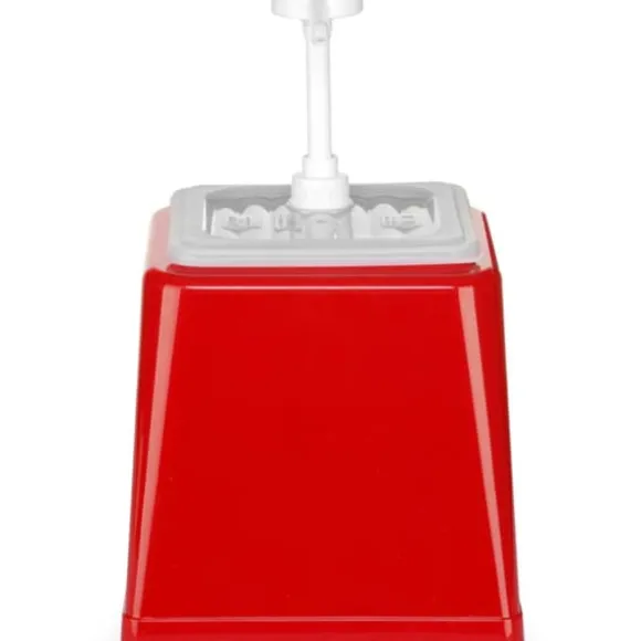 Ketchupsåsdispenser med pump 2,5 l röd - Hendi 203521