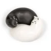 Kikkerland Purrfect salt- och pepparkar - Svart och vitt - 8,25 cm x 3,75 cm x 6,5 cm