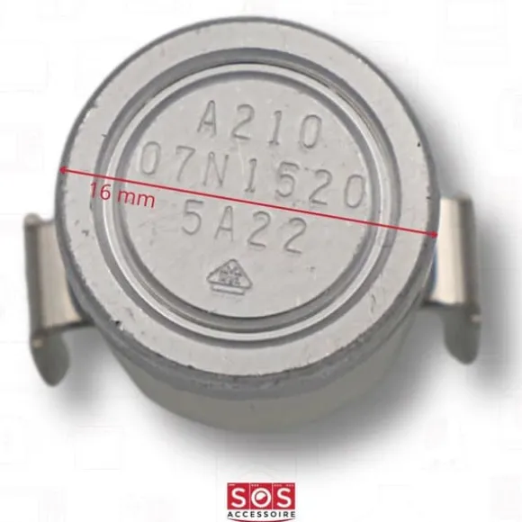 Kit 2 Klixons + monteringsstöd för SL för Whirlpool torktumlare - BVMPIECES
