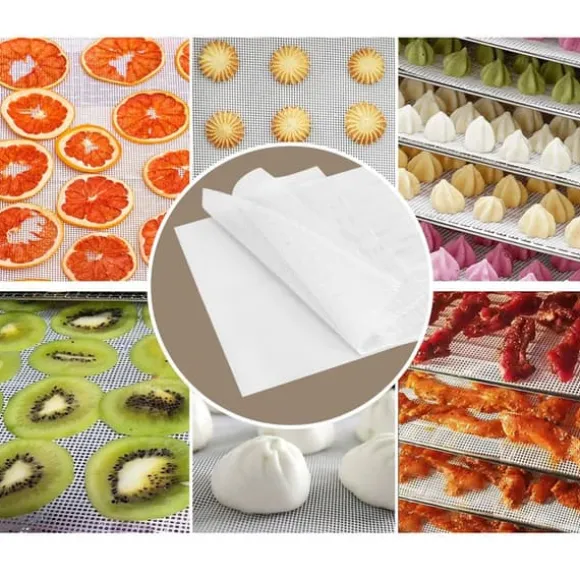 Kök Non-stick Silikon Dehydrator Sheets för Frukt Återanvändbara Mat Dehydrator Sheets Torktumlare Mesh