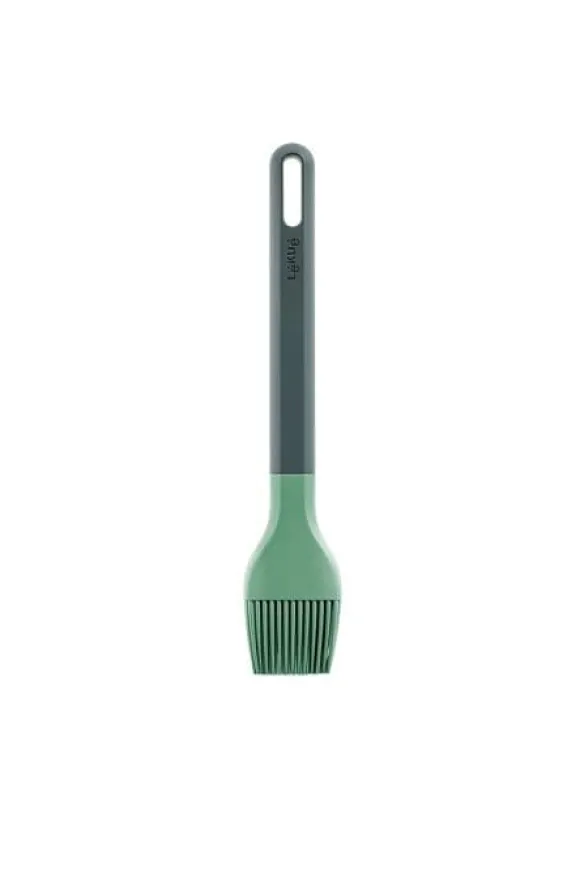 Köksborste - Lékué - 0208040V28 - Silikon platina - Ergonomiskt handtag - Motståndskraftig upp till 220°C