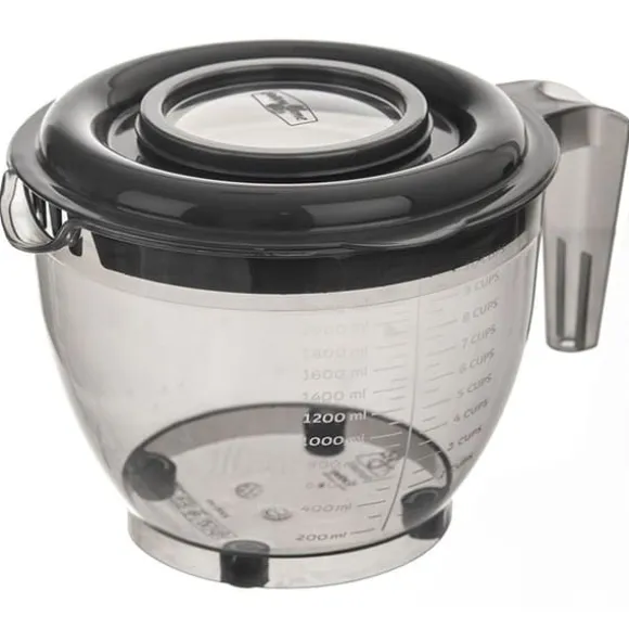 Köksbunke med lock, mätkopp, GRÅ, 2,5 l