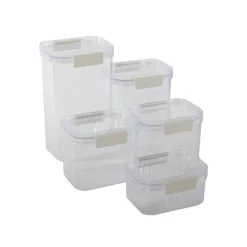 Köksburkar 5-set - Täta förvaringslådor för pasta