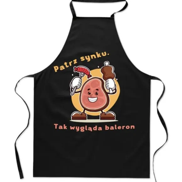 Köksförkläde med tryck rolig kungmästare för grillkött fars dag