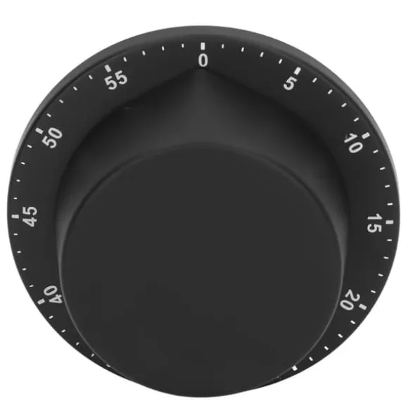 Köksmekanisk Timer 304 Rostfritt Stål Magnetisk Sug Kock Matlagningstimer Klocka Svart