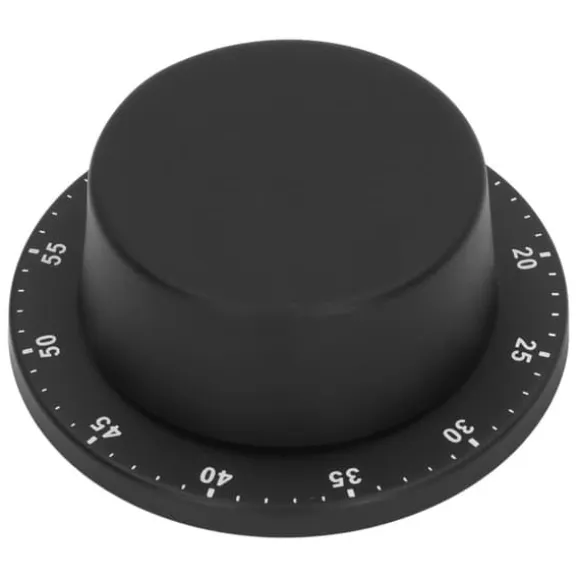 Köksmekanisk Timer 304 Rostfritt Stål Magnetisk Sug Kock Matlagningstimer Klocka Svart