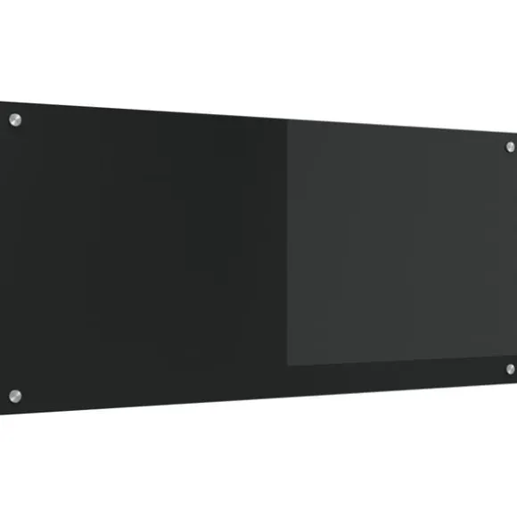 Köksplånbak Svart 110 x 50 cm härdat glas