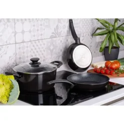 Köksredskap - FAGOR - Vivant 424 - Smidd Aluminium - Non-stick - 4 Delar Svart
