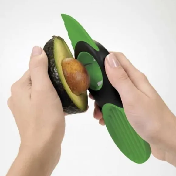 Köksredskap Fruit Pitter 3-i-1 Avocado Slicer Grön Splits Pits Skivor
