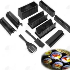 Köksredskap - HTBE® - Sushi tillverkare - 10 delar - Svart - ABS