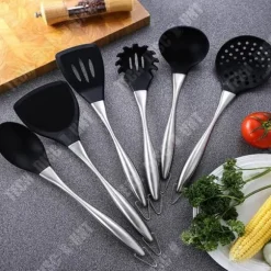 Köksredskap - TD® - 6 delar - Silikon - Rostfritt stål - Spara utrymme