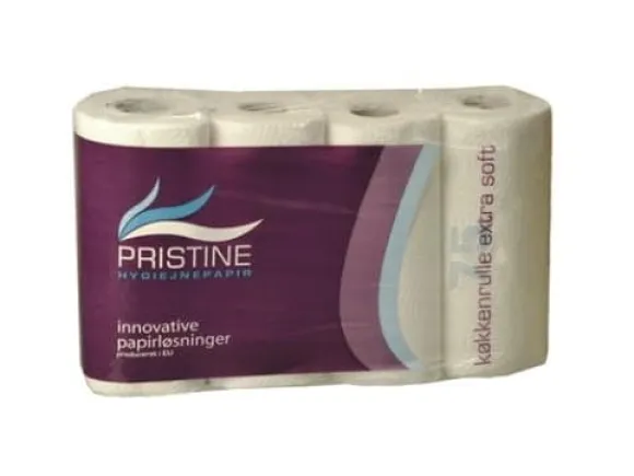 Köksrulle Pristine Extra Soft 2-lagig 18 m Ny fiber,8 pk x 4 rl /krt
