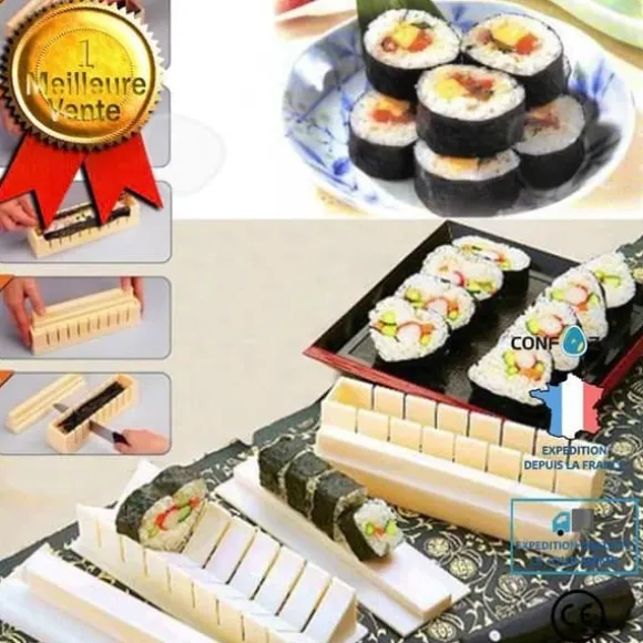 Kökssats - CONFO - Sushiverktyg - Högkvalitativ plast - Hållbar - För hemmet