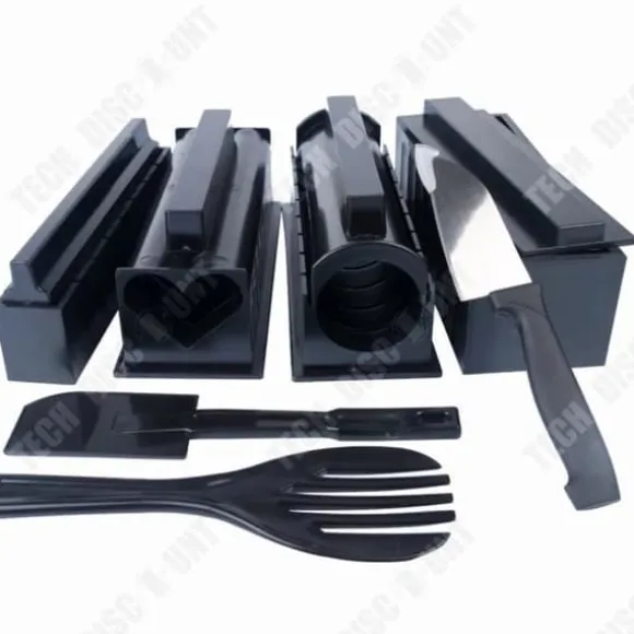 Köksverktyg - TD® - Set med 10 delar - Sushi-tillverkning - Svart färg - Material ABS