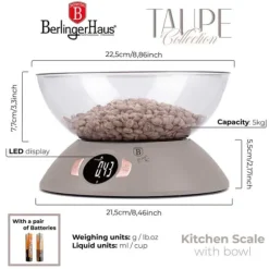 KÖKSVÅG MED SKÅL BERLINGER HAUS BH-9616 TAUPE