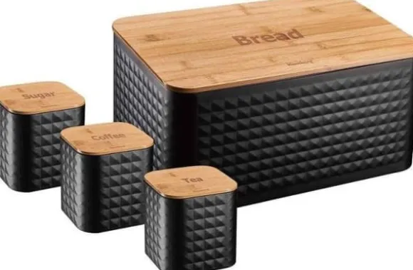 Klausberg brödlimpa i bambustål med behållare (KB-7482 Kinghoff)