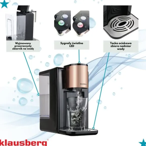 KLAUSBERG KB-7879 2,2L varmvattenautomat med temperaturkontroll