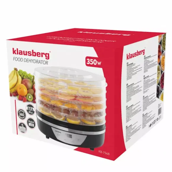 Klausberg Torkare KB-7568 för frukt och svamp, vit