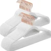 Klädgalgar 50-pack halkfria - Galge med sammetsyta - Vit