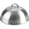 Klockor för plancha - Inox - 23,2 cm - Inoxhandtag - Höjd 7,5 cm - Idealiskt för att hålla varmt