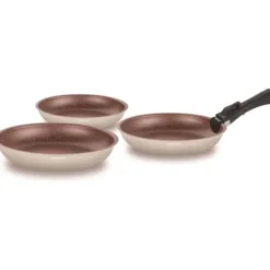 Kokkärlsset - Alla spishällar inklusive induktion - ARTHUR MARTIN - AM4754 - Set med 3 stekpannor - 20-24-28 cm + 1 avtagbart handtag