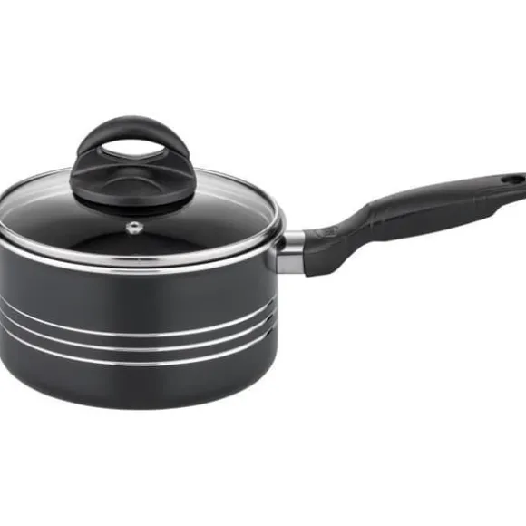 Kokkärlsset - Induktion - GSW - MILANO NERO - 15 delar - Massiv aluminium - Svart