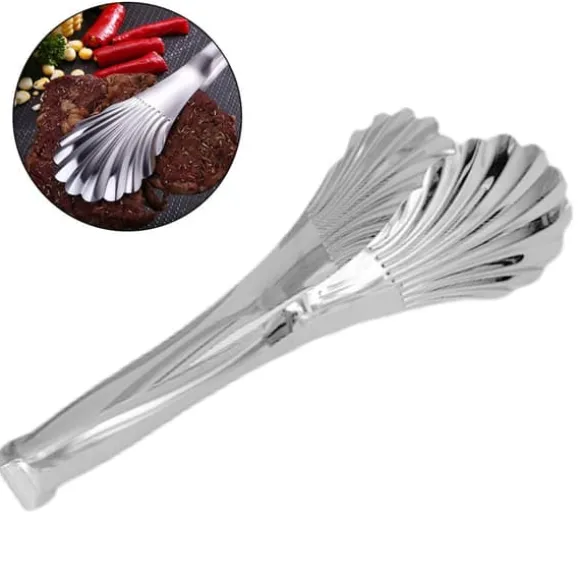 Koktång Multifunktionell Värmebeständig Shell Formad Rostfri Kökstång För Matlagning Grill Portioner 201 (23cm/9.1in)