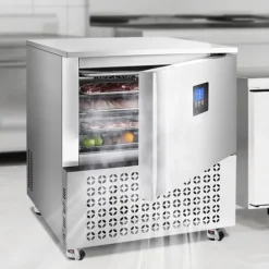 Kommersiell blastfrys 114L, 5 fack, blast chiller för skaldjur och gelato, effektiv nedkylning, energibesparande köksutrustning