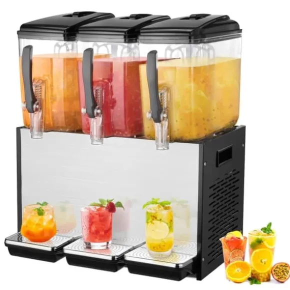 Kommersiell dryckedispenser 12L x 3 tankar, hög kapacitet, kall juice, perfekt för caféer och restauranger