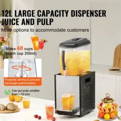 Kommersiell Dryckesdispenser 12L, Kall Juice, Isdryckesdispenser för Fest, Hållbar, Effektiv, Lätt Användning, Perfekt för Evenemang