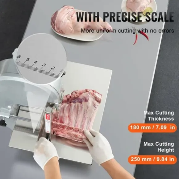 Kommersiell elektrisk köttbandsåg 1800W, rostfritt stål, högpresterande, effektiv köttbearbetning, perfekt för professionella kök