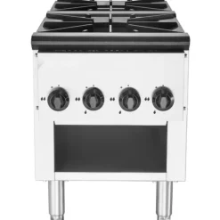 Kommersiell gasspis 2 brännare, bänkskiva, varmplatta, energieffektiv, snabb uppvärmning, perfekt för restauranger och catering