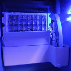 Kommersiell Ismaskin i Rostfritt Stål För Restaurang 40 KG Is På 24 H Bar Café Konditori Ismaskiner Automatiskt Vattenintag 22 mm Storlek Per Iskub