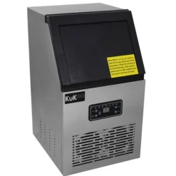 Kommersiell Ismaskin i Rostfritt Stål För Restaurang 40 KG Is På 24 H Bar Café Konditori Ismaskiner Automatiskt Vattenintag 22 mm Storlek Per Iskub