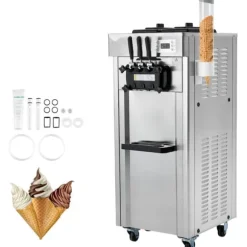 Kommersiell mjukglassmaskin 21-31 L/H, 3-smak, hög kapacitet och effektivitet.