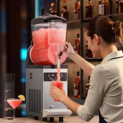 Kommersiell Slushmaskin 12L, Margarita Smoothie, Fryst Dryck, Perfekt för Fest och Event, Snabb Uppvärmning