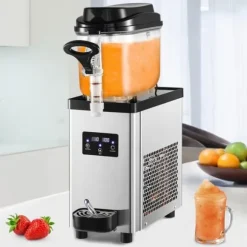 Kommersiell Slushy-maskin, 6L, 25 koppar, 705W, rostfritt stål. Perfekt för stormarknader, caféer och barer.