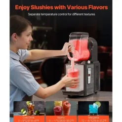 Kommersiell Slushy Maskin 4L, Margarita, Smoothie, Frossen Dryckstillverkare, Snabb Frysning, Perfekt för Fest, Enkel Att Använda