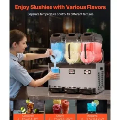 Kommersiell Slushy-maskin 12Lx3, Margaritamaskin, Smoothiemaskin, Frysta drycker, Hög kapacitet, Snabb och effektiv för evenemang