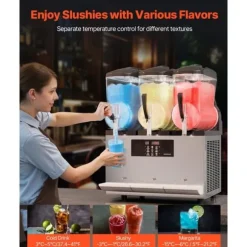 Kommersiell Slushy Maskin 12Lx3, Frys Drycktillverkare för Margarita & Smoothie, Hög Kapacitet, Enkel Användning, Perfekt för Fester