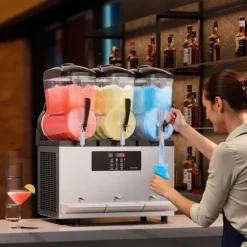 Kommersiell Slushy Maskin 12Lx3, Frys Drycktillverkare för Margarita & Smoothie, Hög Kapacitet, Enkel Användning, Perfekt för Fester